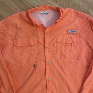 Columbia Men’s PFG long sleeved orange shirt